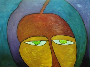 Mysterious Smile 45x60 oil on canvas