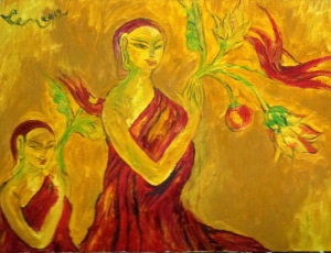 Offering with Flowers 60X45 cm oil on canvas 2012