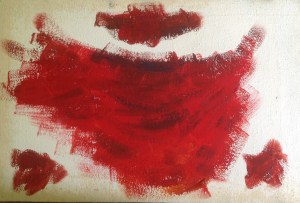 The Red Birds of the Snow Mountains 45X30 cm oil on canvas 2008